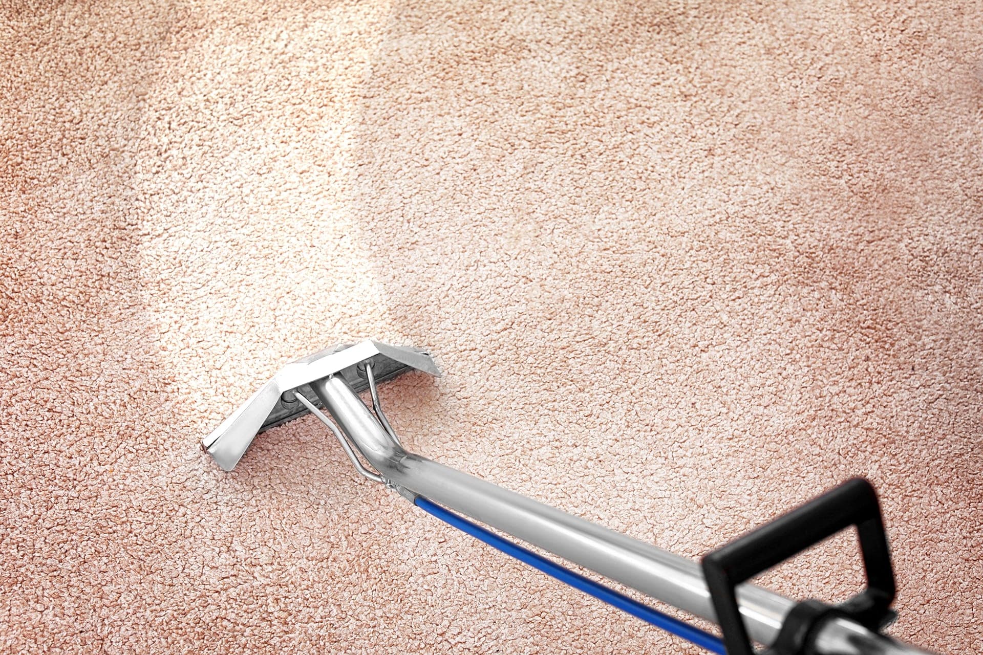 Carpet cleaning with a vacuum cleaner wand